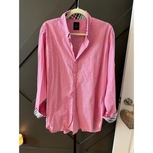 Tailorbyrd Men's Long Sleeve Flip Cuff  Shirt XL